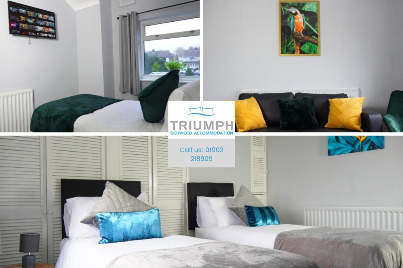 Portobello House - Four Bedroom House Perfect For Contractors - Sleeps 6 - Free Parking Wolverhampton Eksteriør bilde